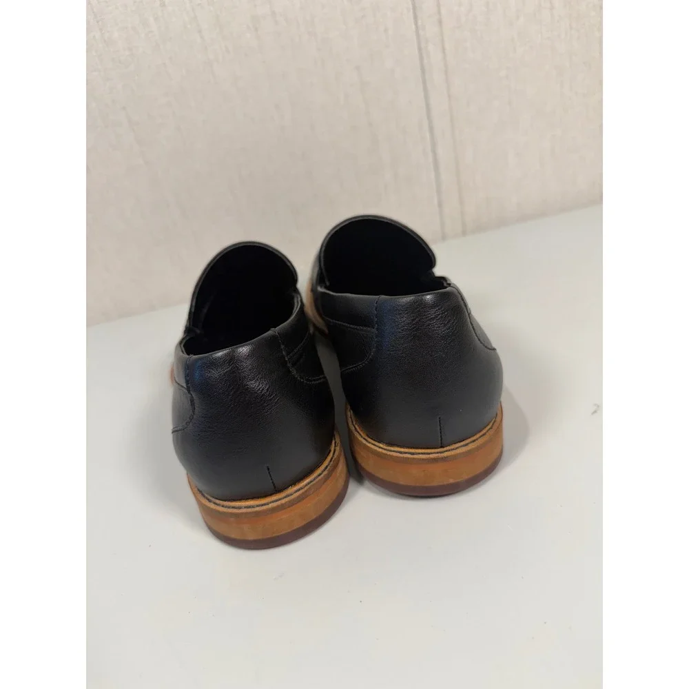 Seven 91 Mens Black Penny Loafers Dress Shoes Size 9 EUR 42 Slip On Casual